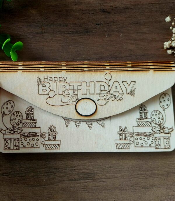 Holz-Umschlag "Happy Birthday To You" – Das perfekte Geldgeschenk – Bild 3